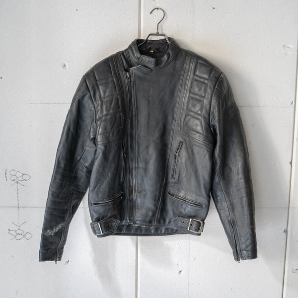 around 1990s "BELT STAFF" motorcycle leather jacket