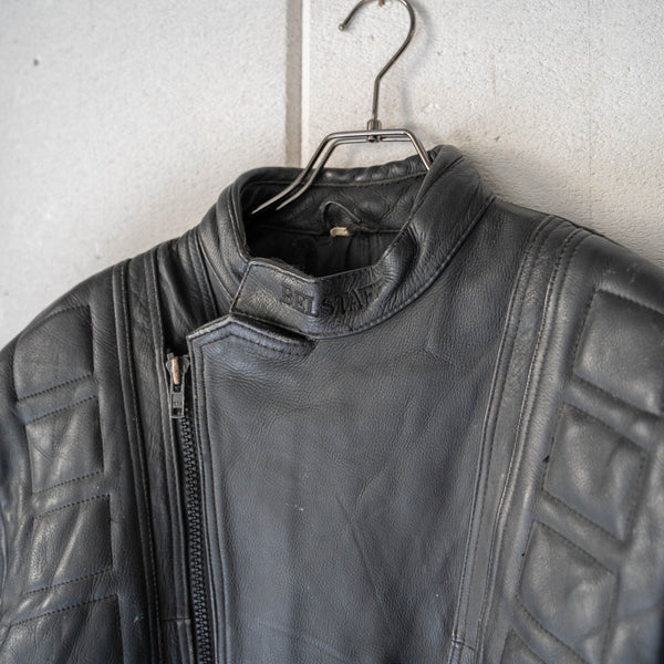 around 1990s "BELT STAFF" motorcycle leather jacket