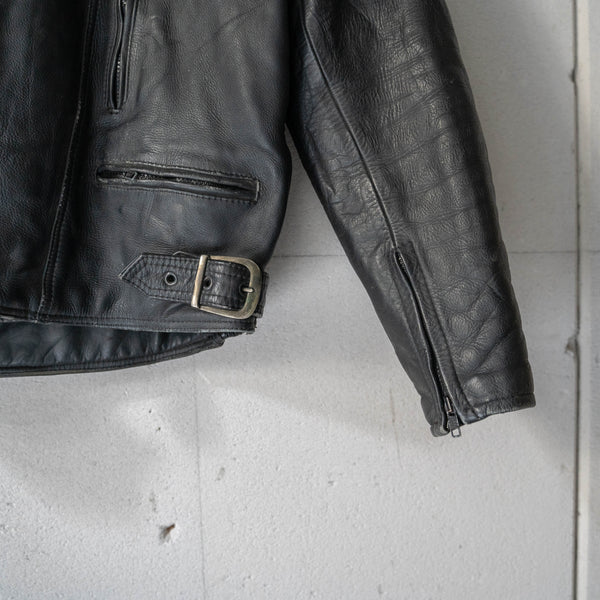 around 1990s "BELT STAFF" motorcycle leather jacket