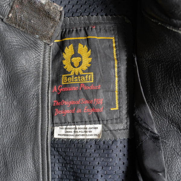 around 1990s "BELT STAFF" motorcycle leather jacket