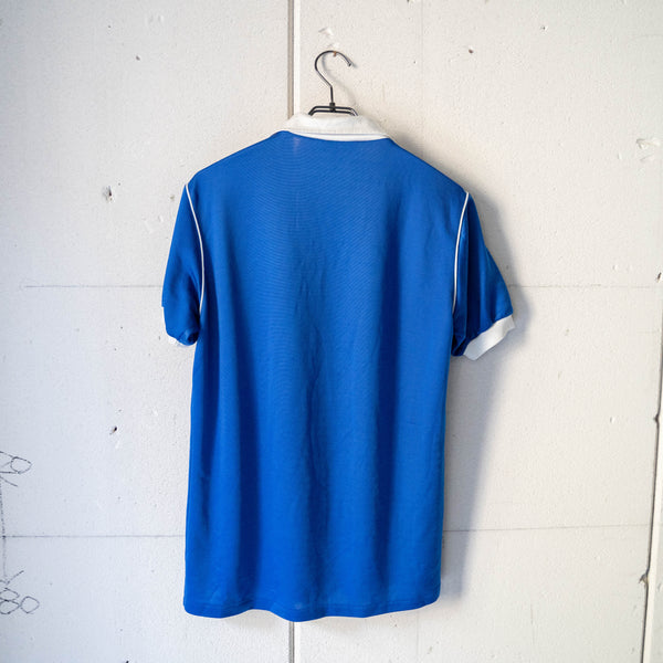 around1980s Europe blue color game shirt