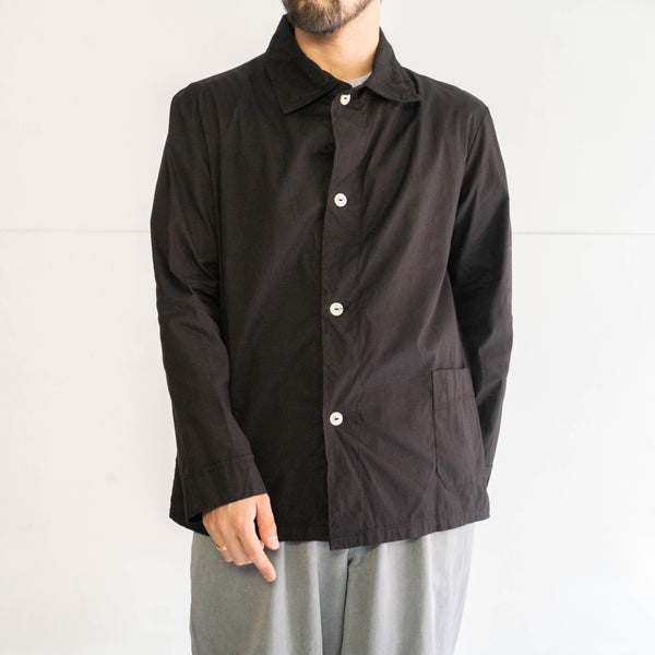 1970-80s German military pajama shirt 'dead stock' -black dyed-