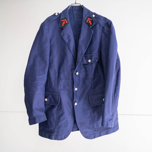 1950-60s France Blue moleskin Fireman jacket 'dead stock'