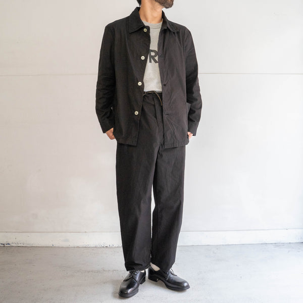 1970-80s German military pajama shirt 'dead stock' -black dyed-