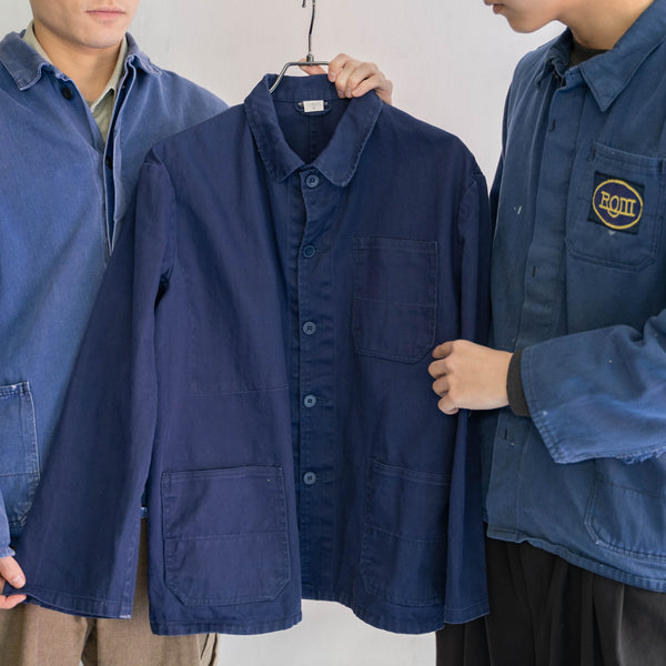 around 1970s Europe faded denim work jacket