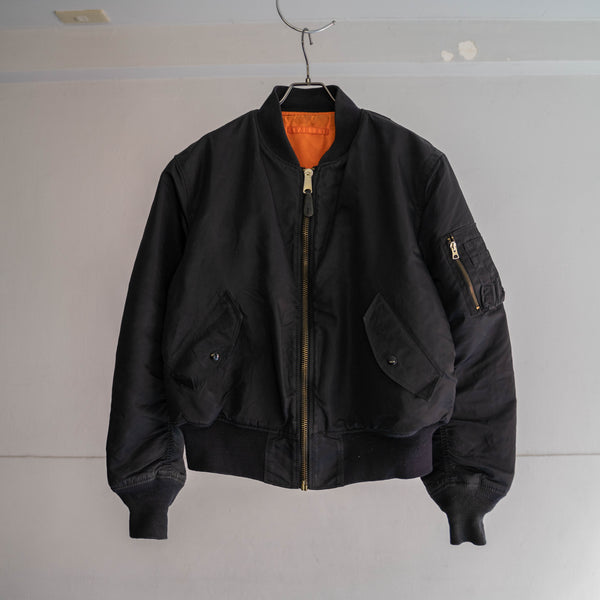 1980-90s Alpha black nylon MA-1 jacket