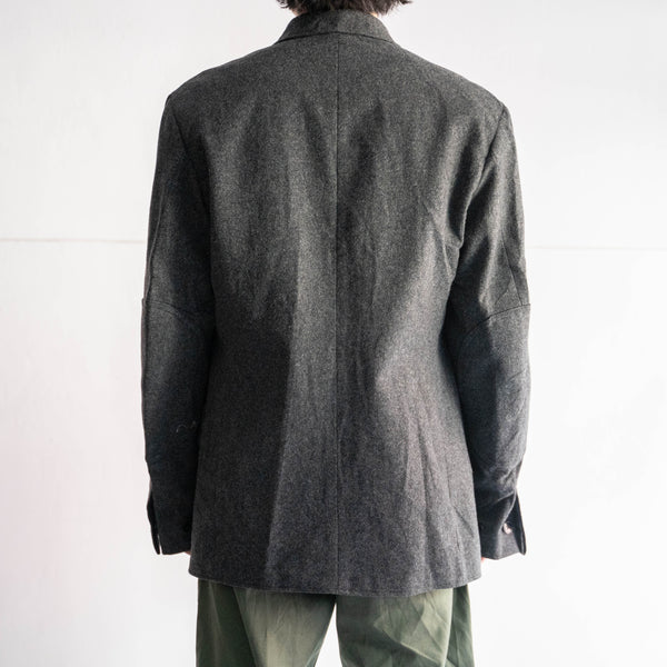 around 1970s German military 4pockets gray wool jacket 'dead stock'