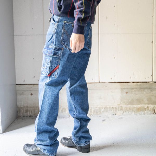 1990-00s 'Wikland' denim work cargo pants