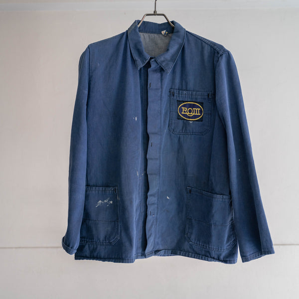 around 1970s Europe denim work jacket with patch
