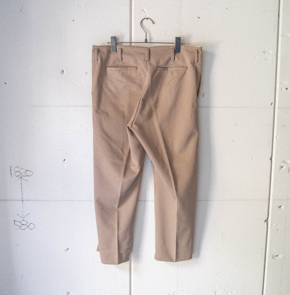 around 1980s Japan vintage beige × brown color unusual pattern slacks