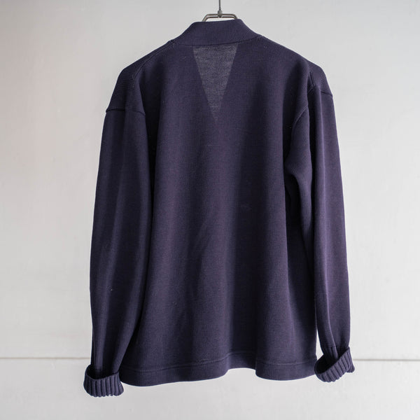 1950-60s USA dark purple knit cardigan