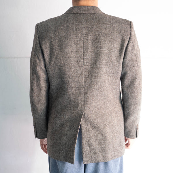 around 1980s Japan vintage checked pattern wool tailored jacket