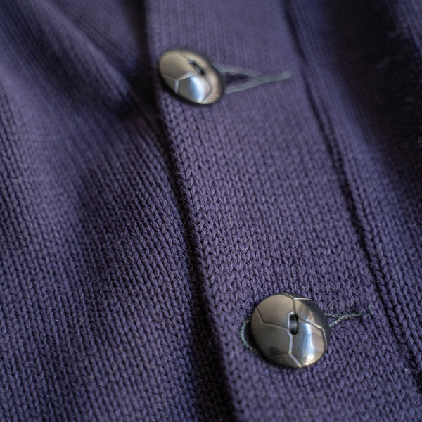 1950-60s USA dark purple knit cardigan