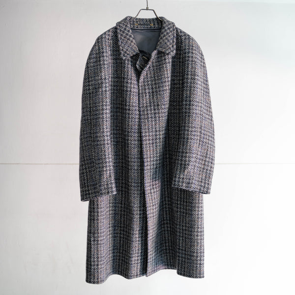 1970-80s France blue based tweed coat 'mint condition'