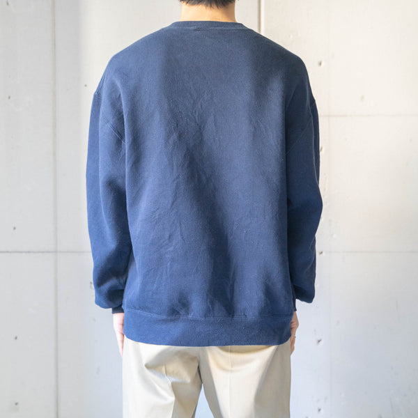 1990s "Russell" navy color sweat shirt