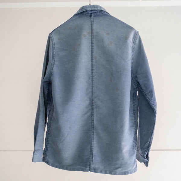 1960s France blue moleskin work jacket  'good fade & repair'