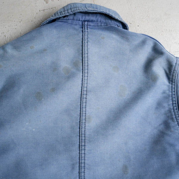 1960s France blue moleskin work jacket  'good fade & repair'