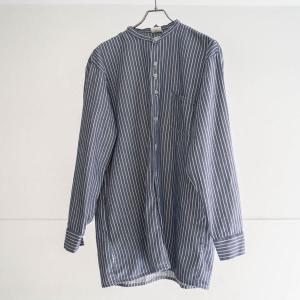 around 1970s Germany stripe pattern fisherman full open shirt