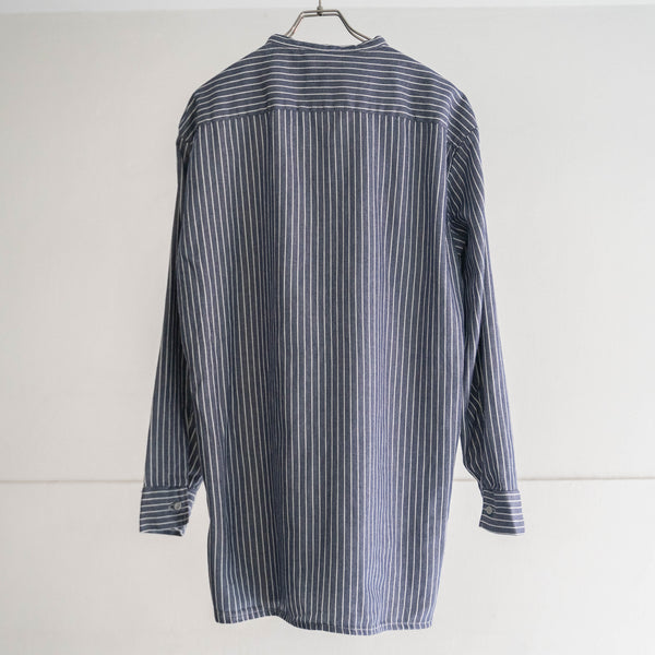 around 1970s Germany stripe pattern fisherman full open shirt