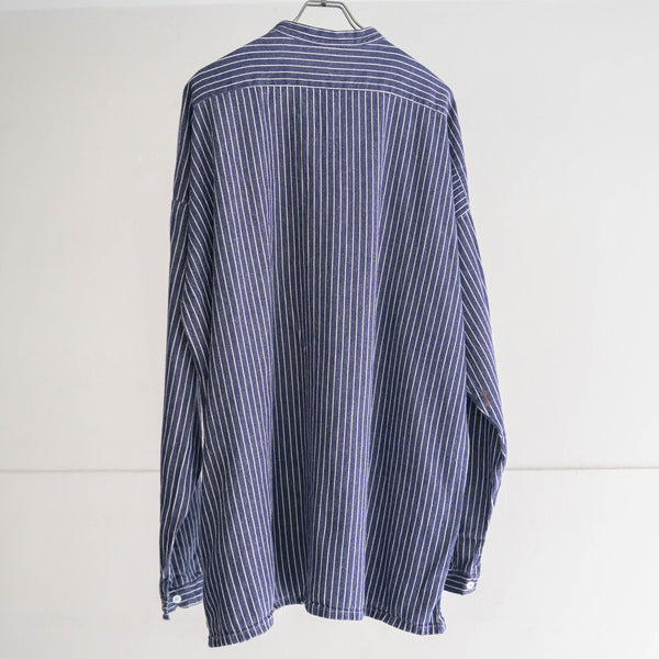 1970-80s Germany stripe pattern fisherman smock