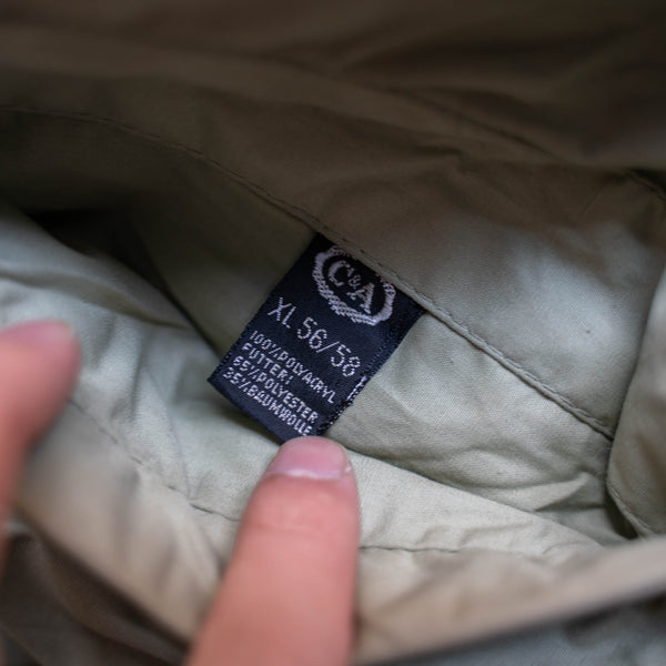 1980s Europe knit × sport reversible puffed blouson