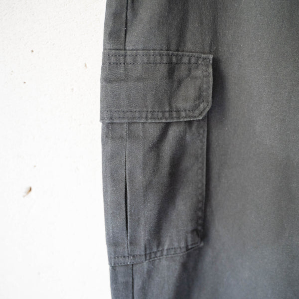 1990-2000s 'Dickies' charcoal gray color wide cargo pants