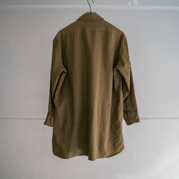 1940-50s US military khaki wool shirt