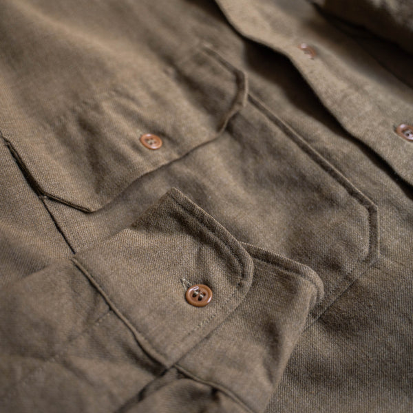 1940-50s US military khaki wool shirt