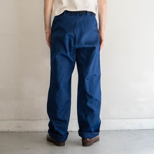 around 1970s germany blue herringbone work pants 'dead stock'　