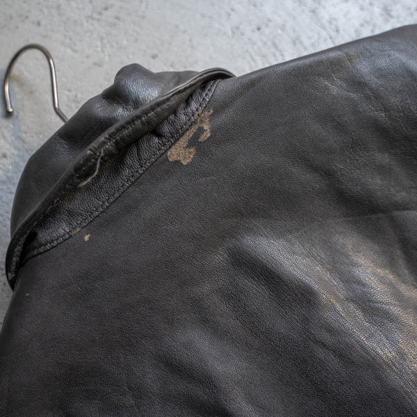 1980s Eddie Bauer black A-2 leather jacket