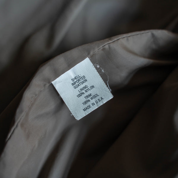 1980s Eddie Bauer black A-2 leather jacket