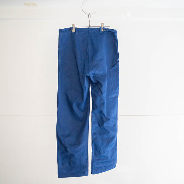 around 1970s germany blue herringbone work pants 'dead stock'　