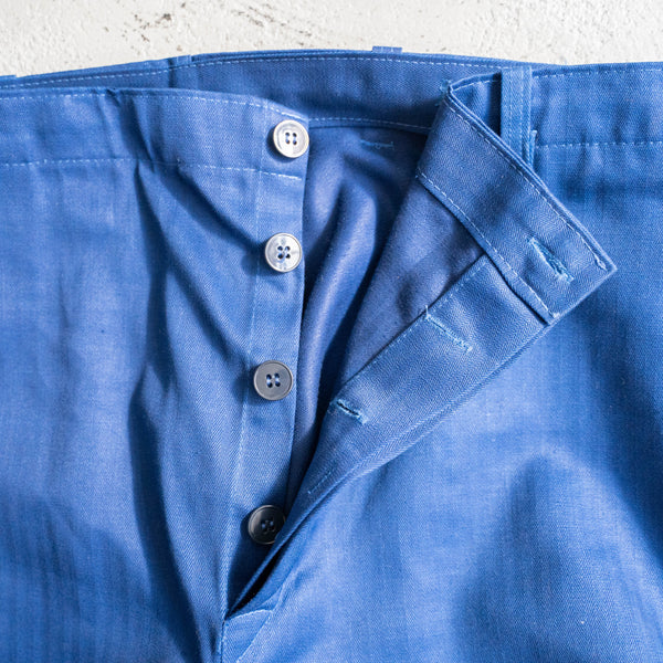 around 1970s germany blue herringbone work pants 'dead stock'　