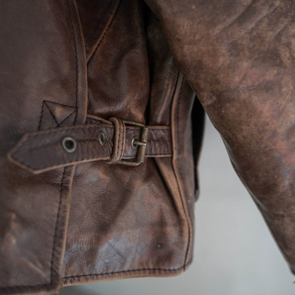 around 1980s red brown leather blouson