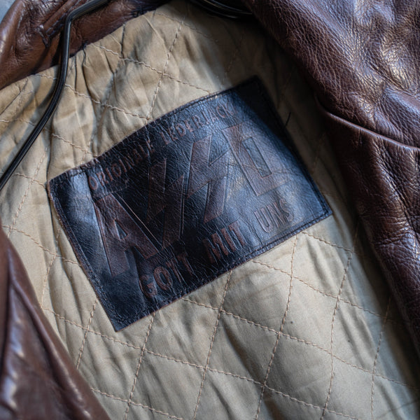 around 1980s red brown leather blouson