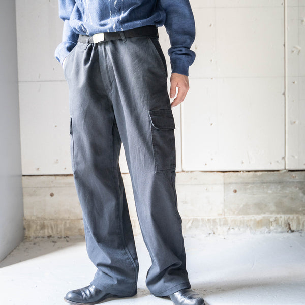 1990-2000s 'Dickies' charcoal gray color wide cargo pants