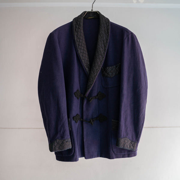 around 1970s purple wool smoking jacket