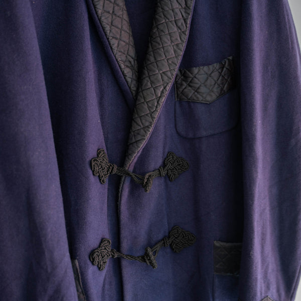 around 1970s purple wool smoking jacket