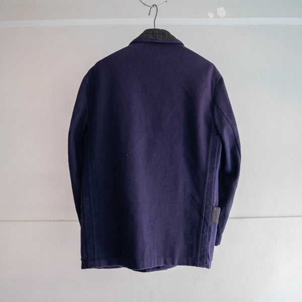 around 1970s purple wool smoking jacket