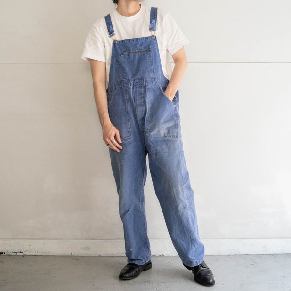 1960-70s Germany cotton twill overall -good fade & damage-