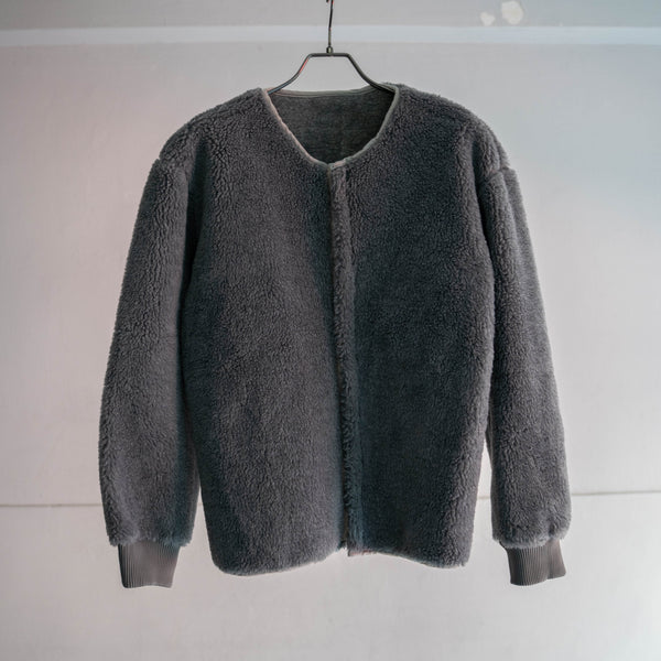 1980-90s Czech military gray boa liner jacket 'dead stock' -remake-