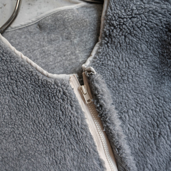 1980-90s Czech military gray boa liner jacket 'dead stock' -remake-