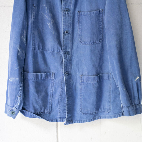 around 1960s France cotton twill painted work jacket