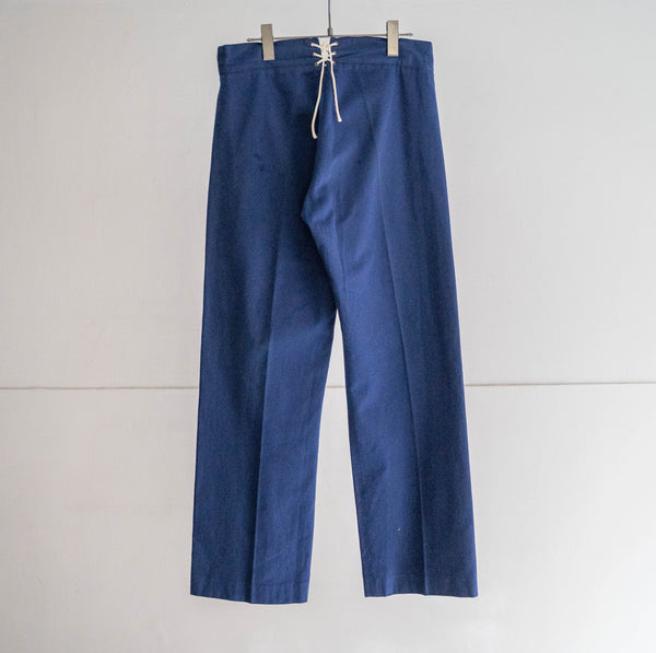 around 1970s Italy blue color sailor pants -mint condition-