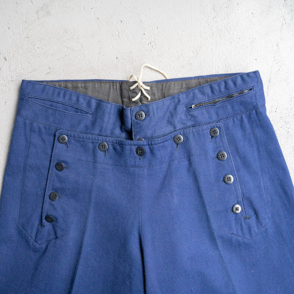 around 1970s Italy blue color sailor pants -mint condition-