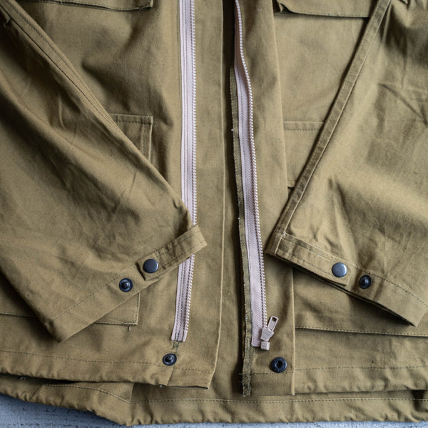 around 1980s Europe khaki 4 pockets work jacket 'dead stock'