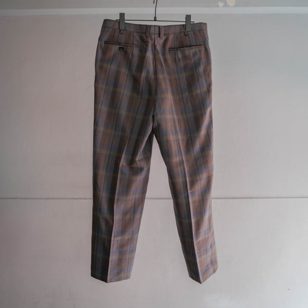 1990s light color based check slacks