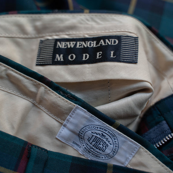 1990s multi-color black watch slacks