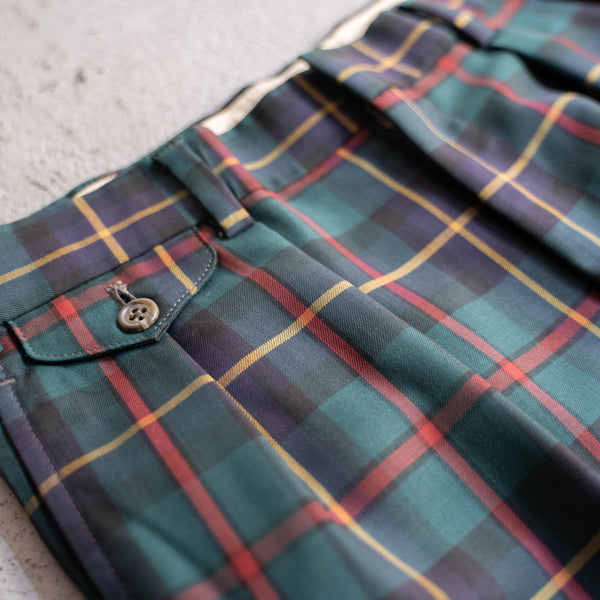 1990s multi-color black watch slacks