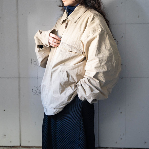 1990s "Timbarland" light beige color big silhouette jacket